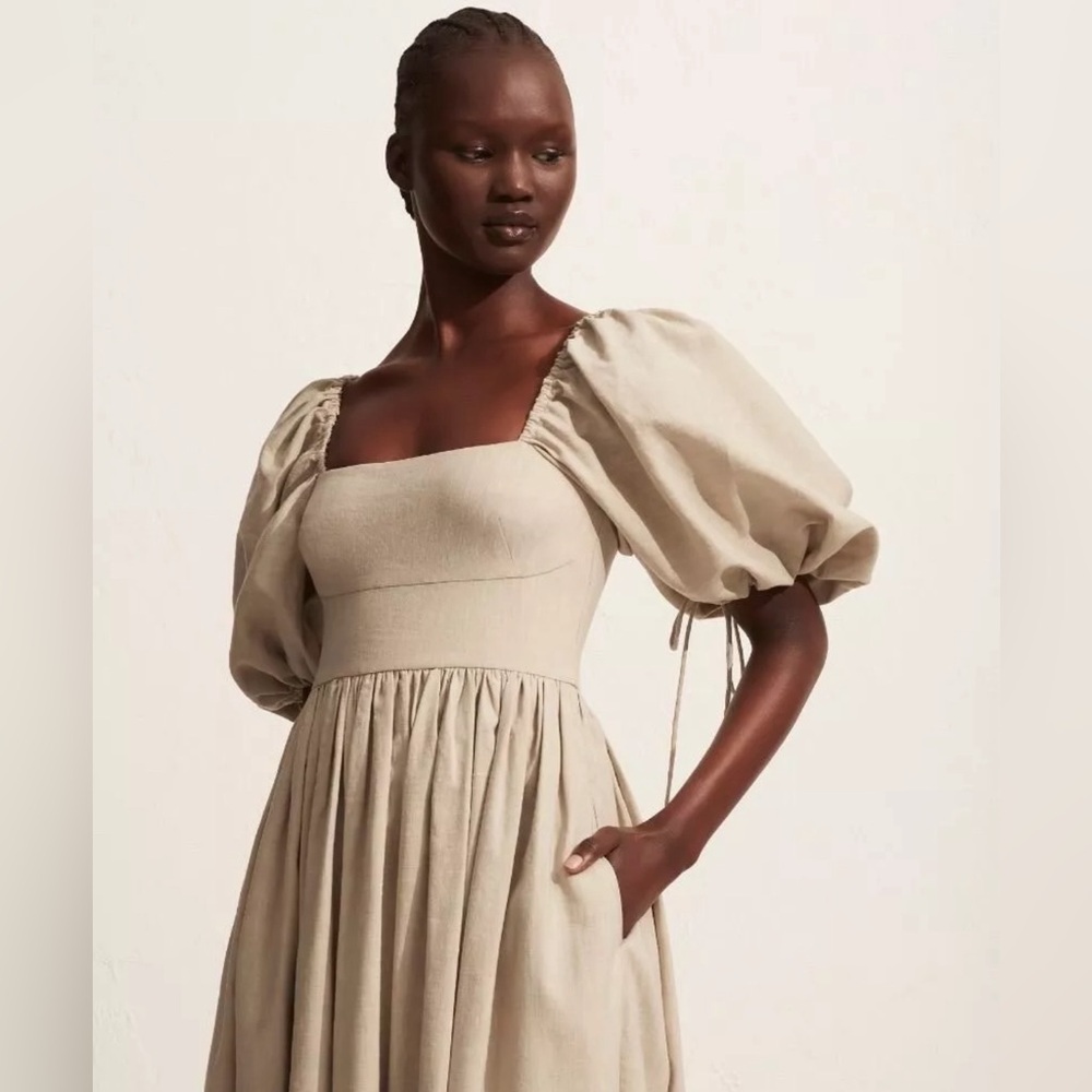 Matteau Linen Blend Maxi Dress size 2 (fits US 2/4)